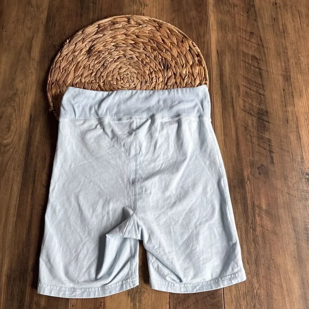FP Movement Free People Womens Light Blue Biker Shorts Medium Cotton Blend - Picture 4 of 6